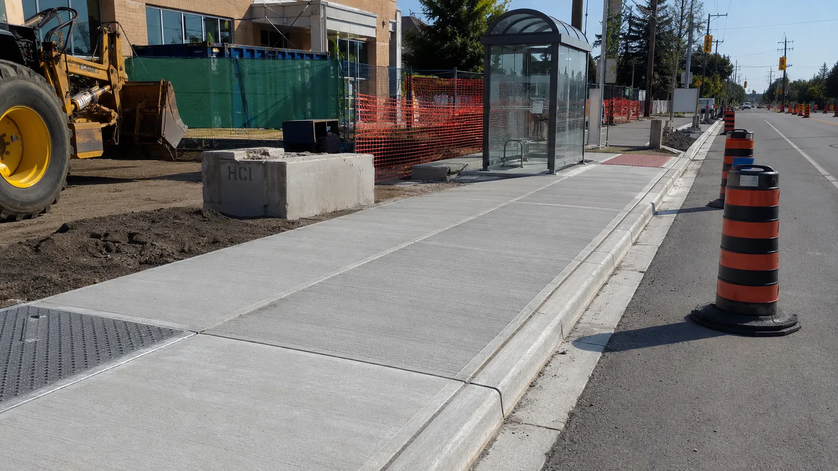 Municipal Concrete Works in Ajax, Ontario, self-performed and completed by Harrowgate Group