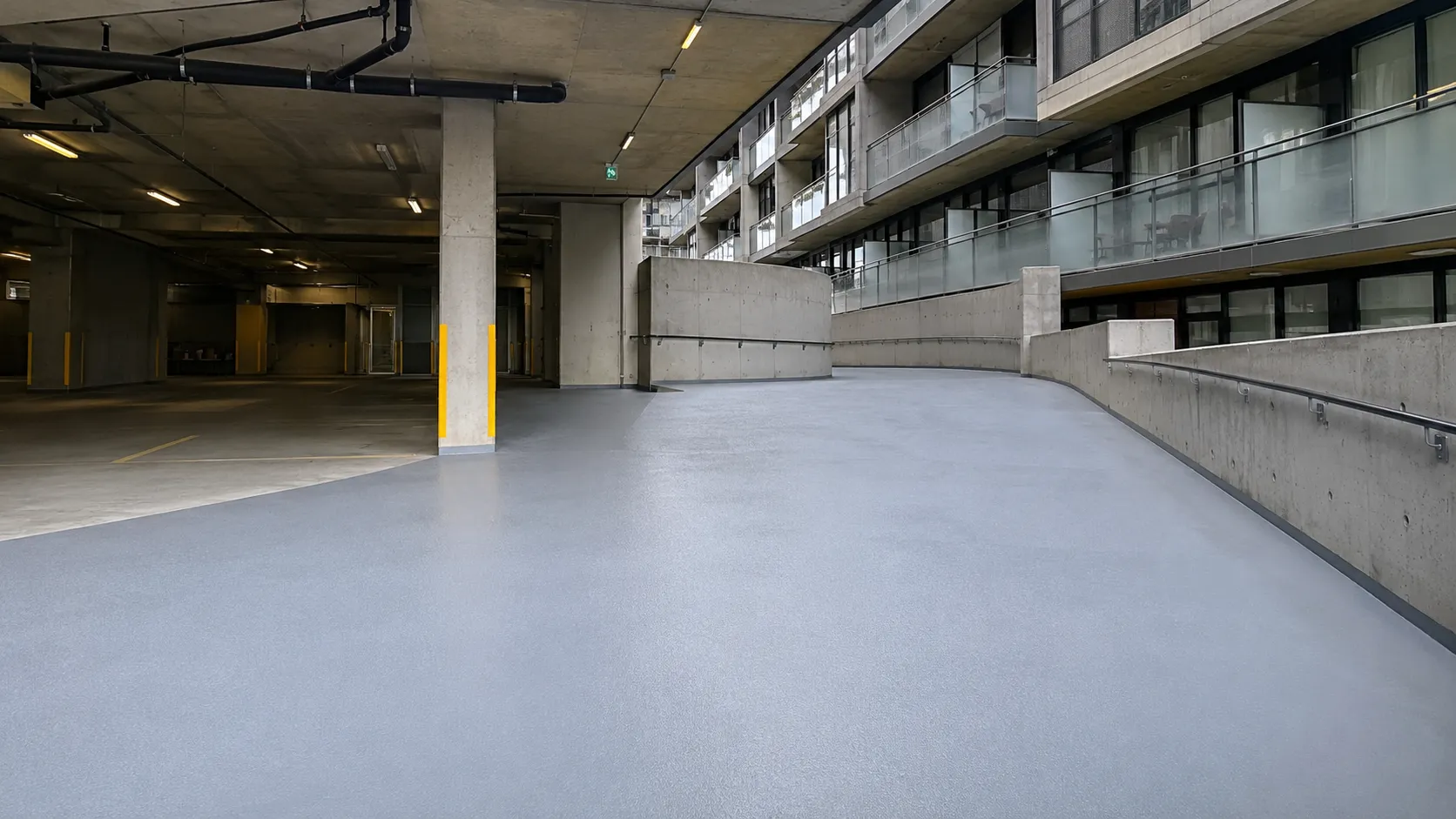 Parkade and Condo Floor Coatings in Markham, Ontario, self-performed and completed by Harrowgate Group