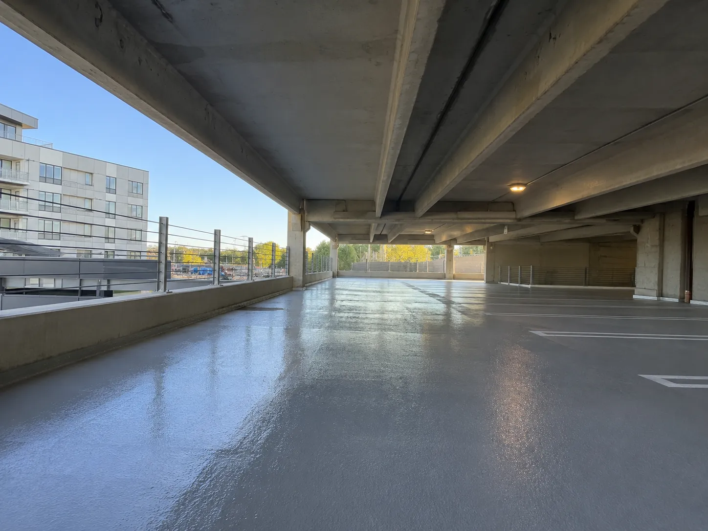 Completed Parking Structure Repair installation in Aurora by Harrowgate Group