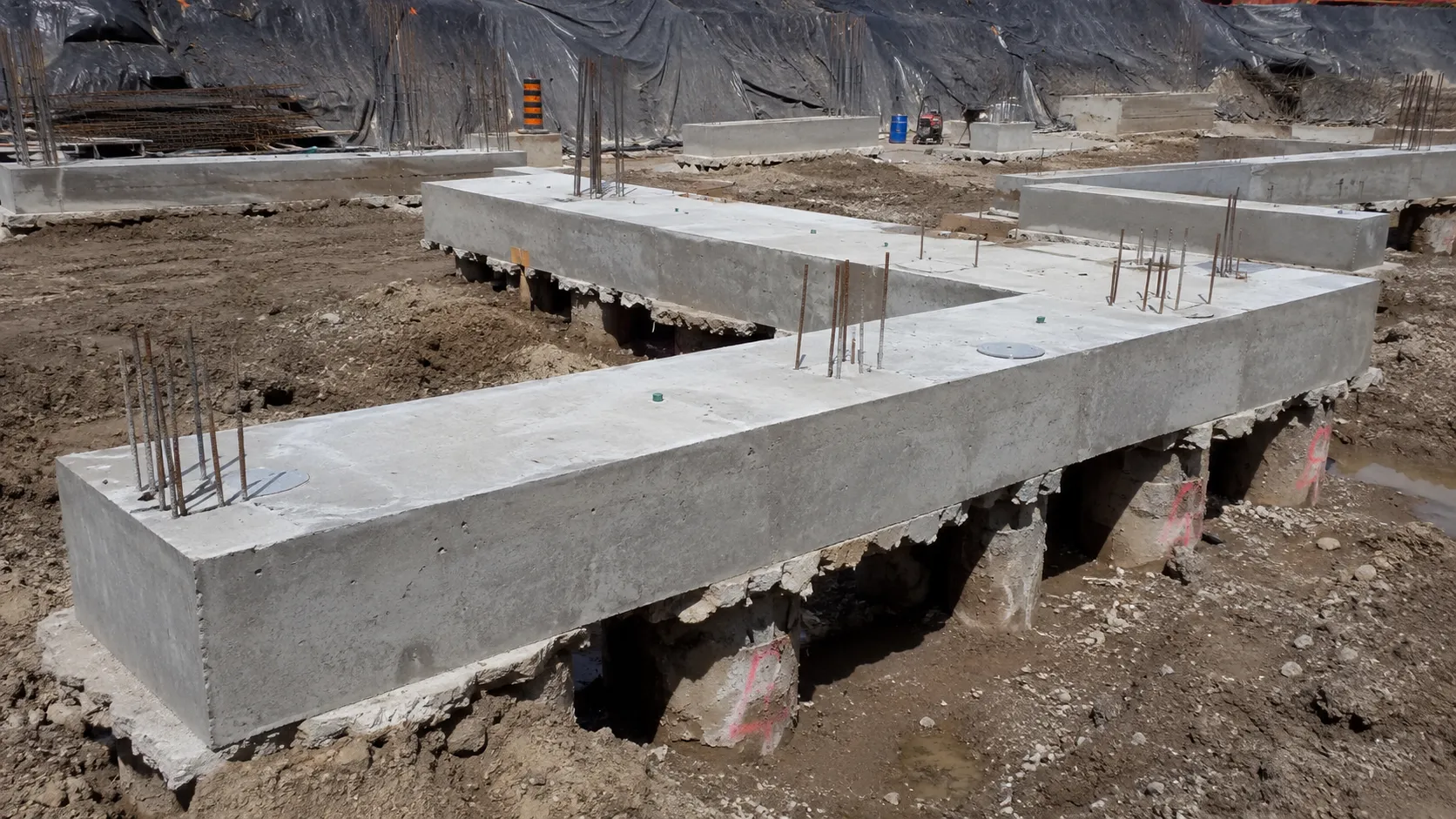 Pile Caps and Grade Beams in Toronto, Ontario, self-performed and completed by Harrowgate Group