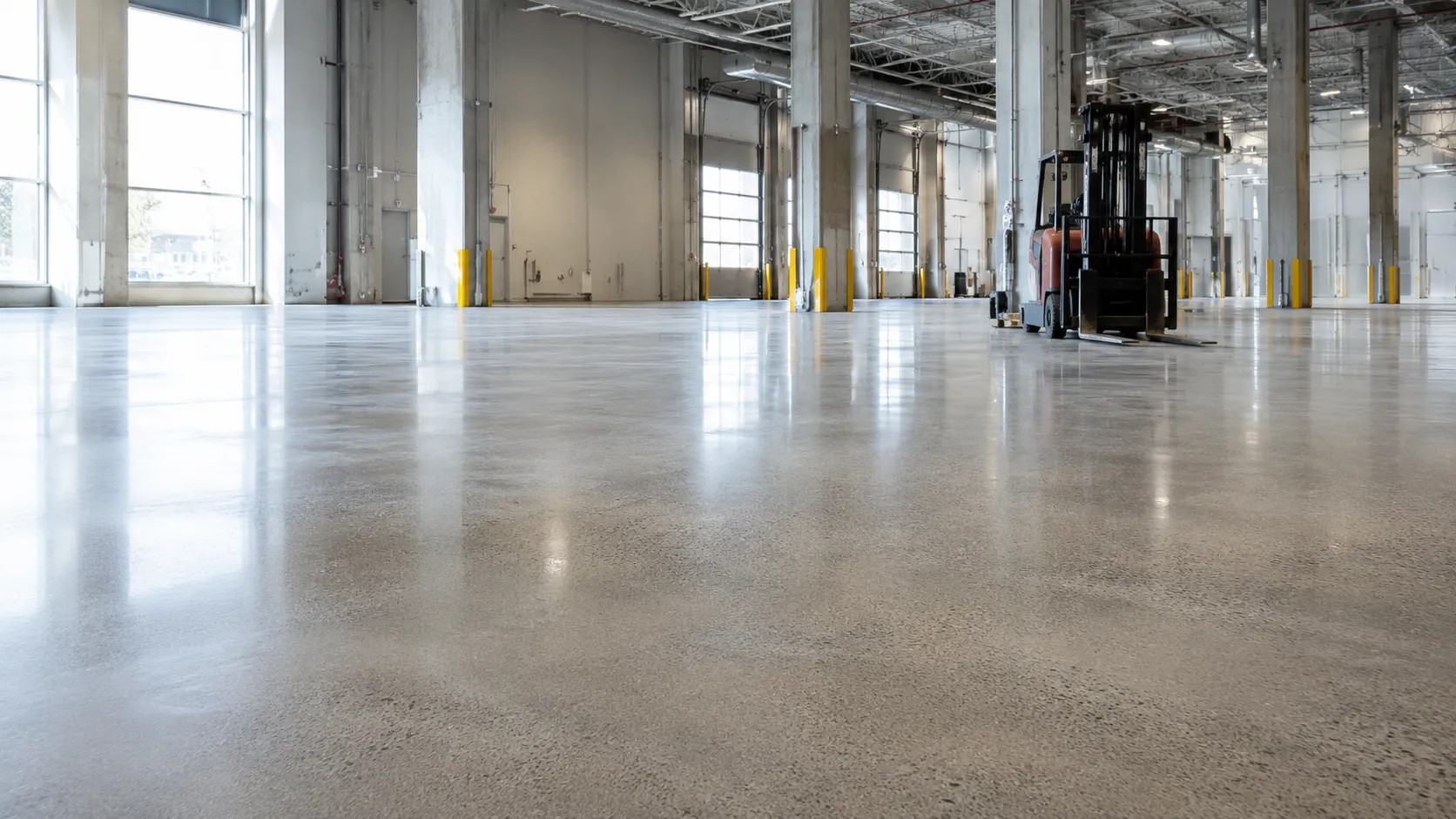 Polished Concrete Floors in Pickering, Ontario, self-performed and completed by Harrowgate Group