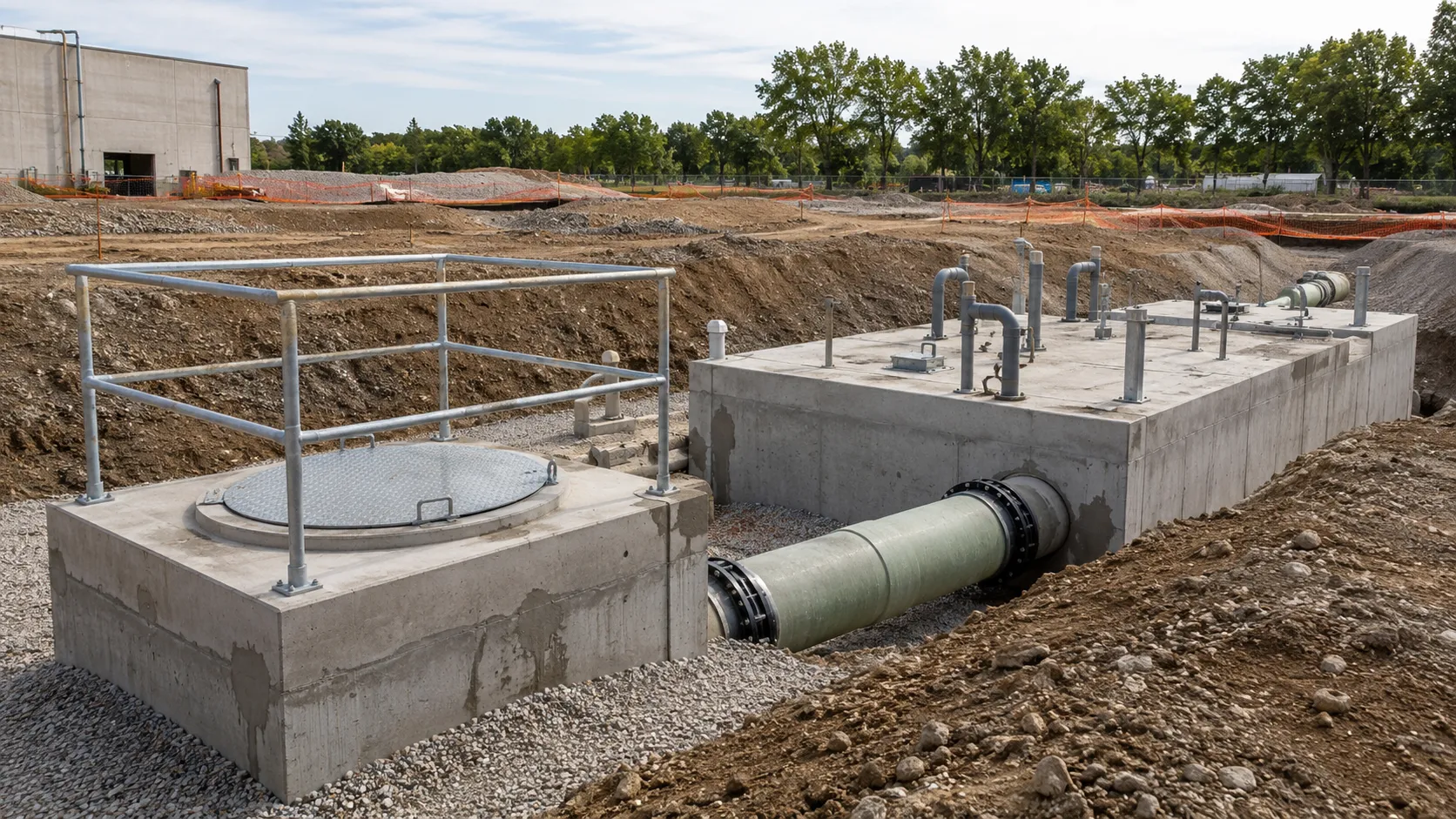 Pump Stations and Lift Stations in Markham, Ontario, self-performed and completed by Harrowgate Group