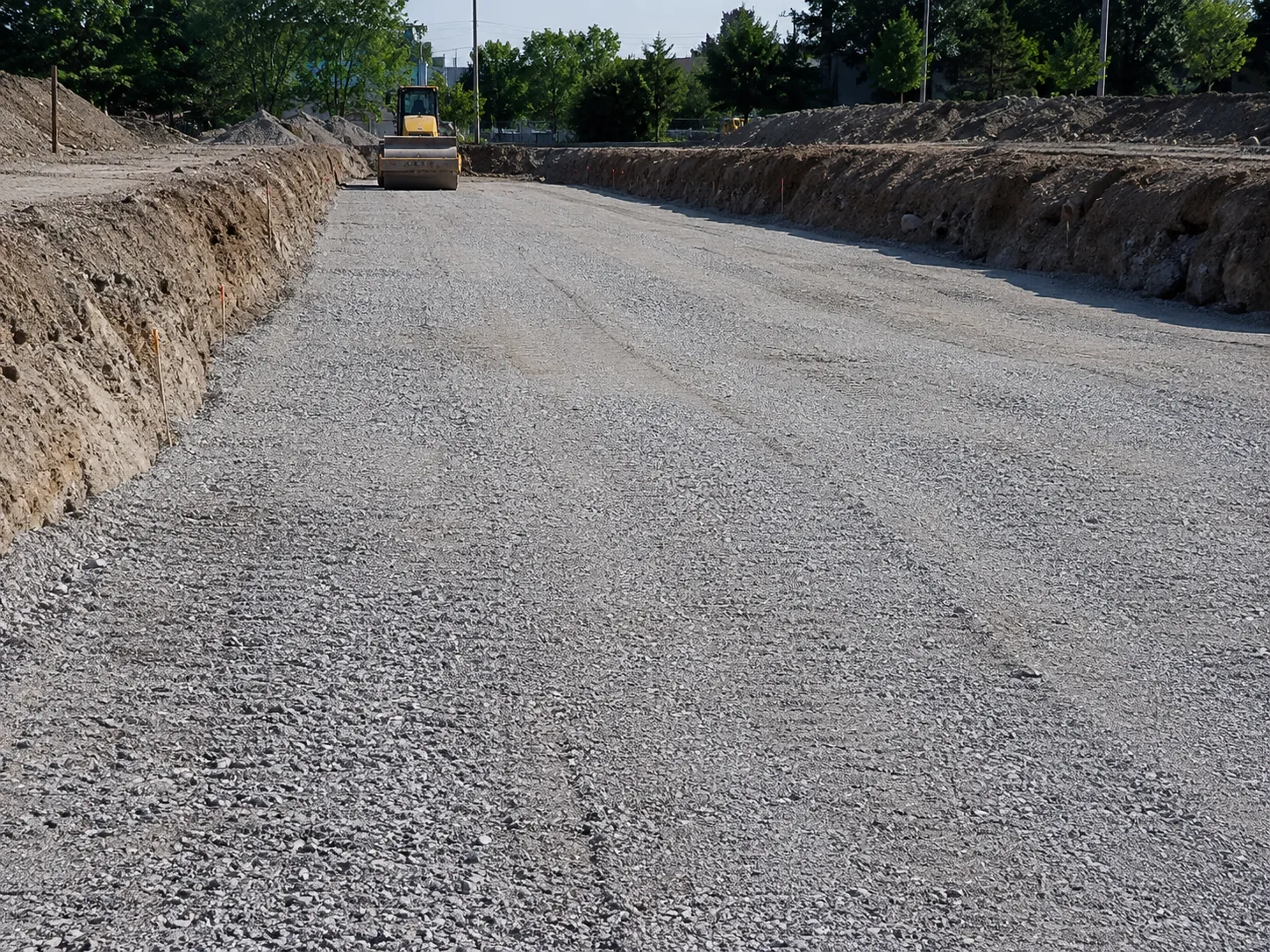 Completed Roadworks and Pavement Base installation by Harrowgate Group