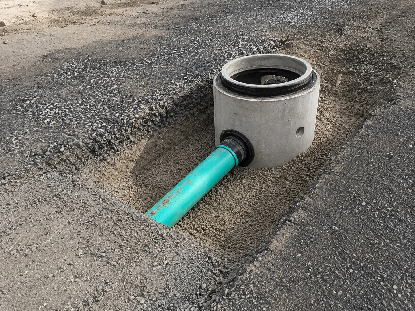 Sanitary Sewer Installation in Markham being built and completed on site by Harrowgate Group
