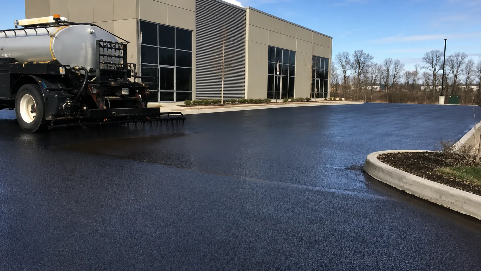 Sealcoating in Burlington, Ontario, self-performed and completed by Harrowgate Group