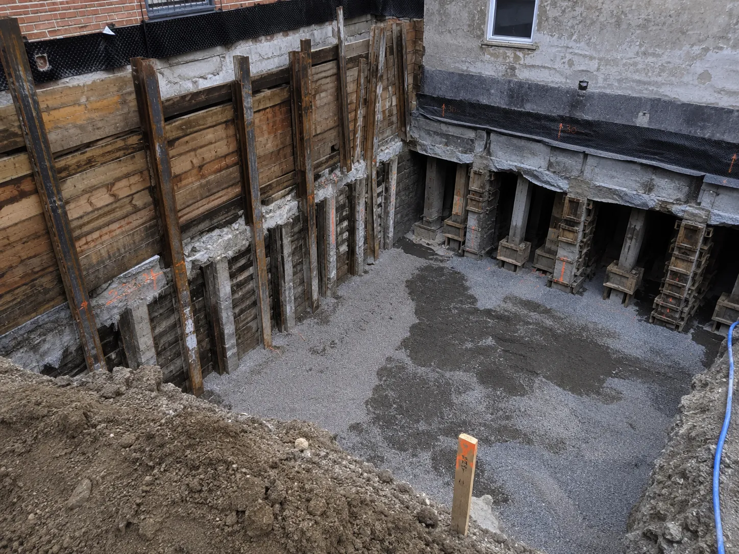 Shoring and Underpinning in Pickering being built and completed on site by Harrowgate Group