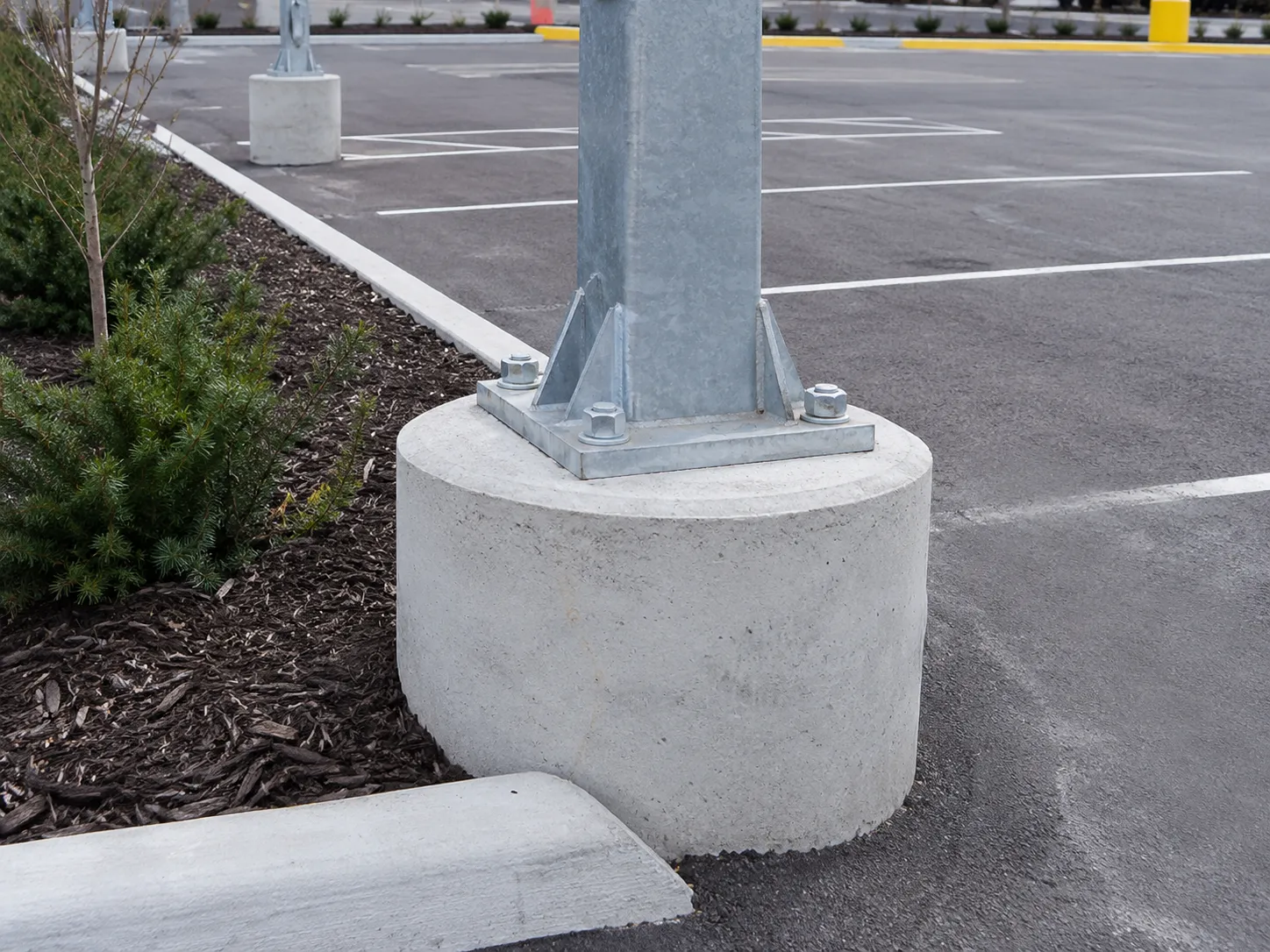 Site and Parking Lot Lighting in Vaughan being built and completed on site by Harrowgate Group