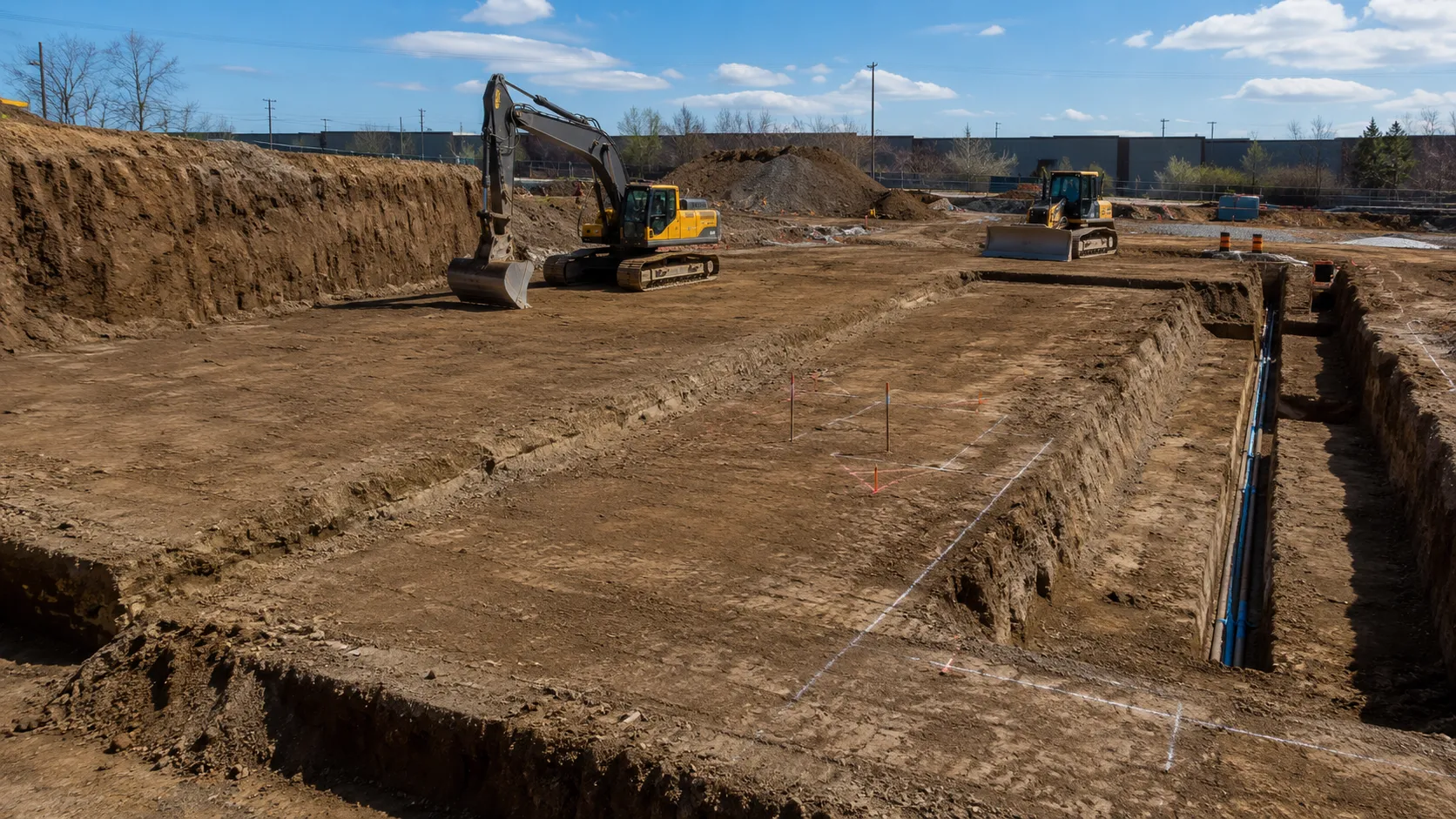 Site Excavation in Pickering, Ontario, self-performed and completed by Harrowgate Group