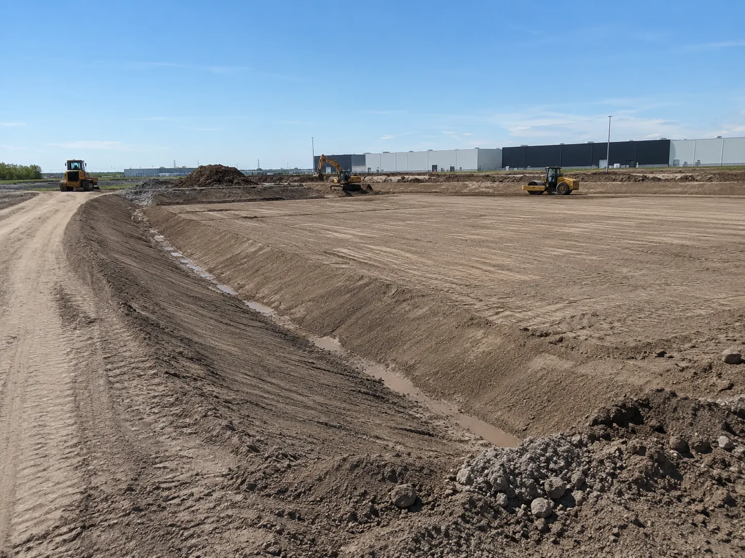 Completed Site Grading and Earthworks installation in Pickering by Harrowgate Group