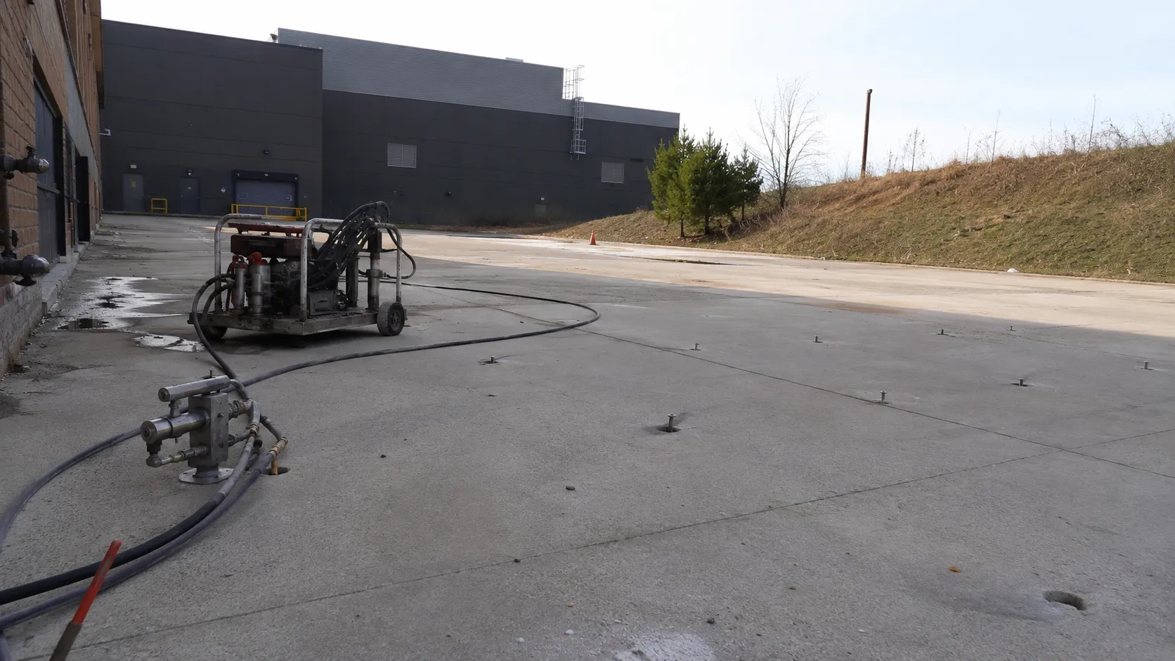 Slab Lifting and Levelling in Aurora, Ontario, self-performed and completed by Harrowgate Group