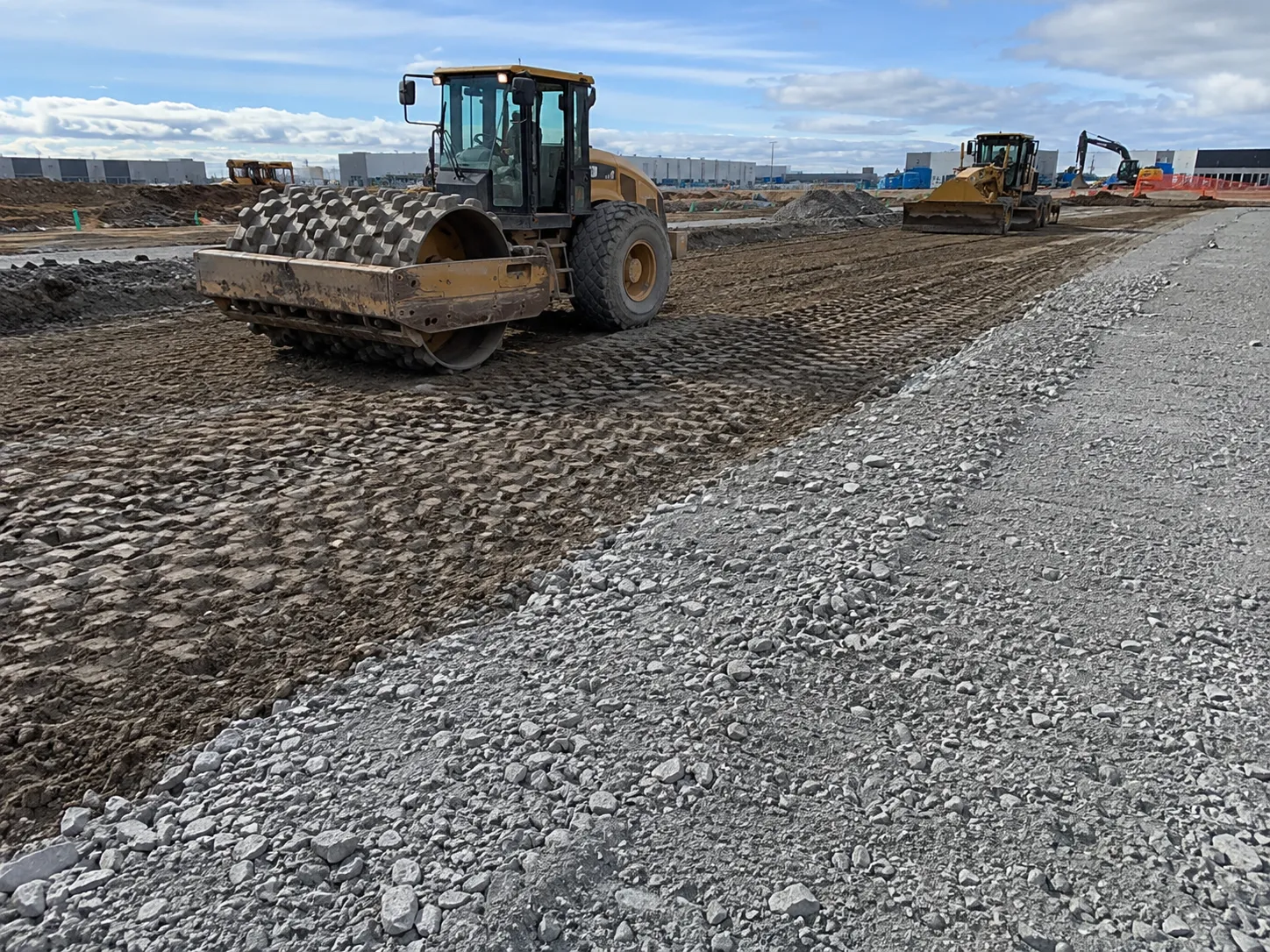Completed Soil Stabilization and Ground Improvement installation in Ajax by Harrowgate Group