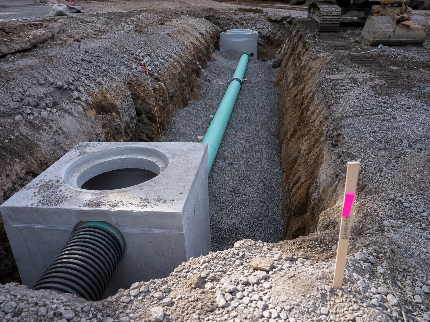 Stormwater Management and Drainage in Markham being built and completed on site by Harrowgate Group
