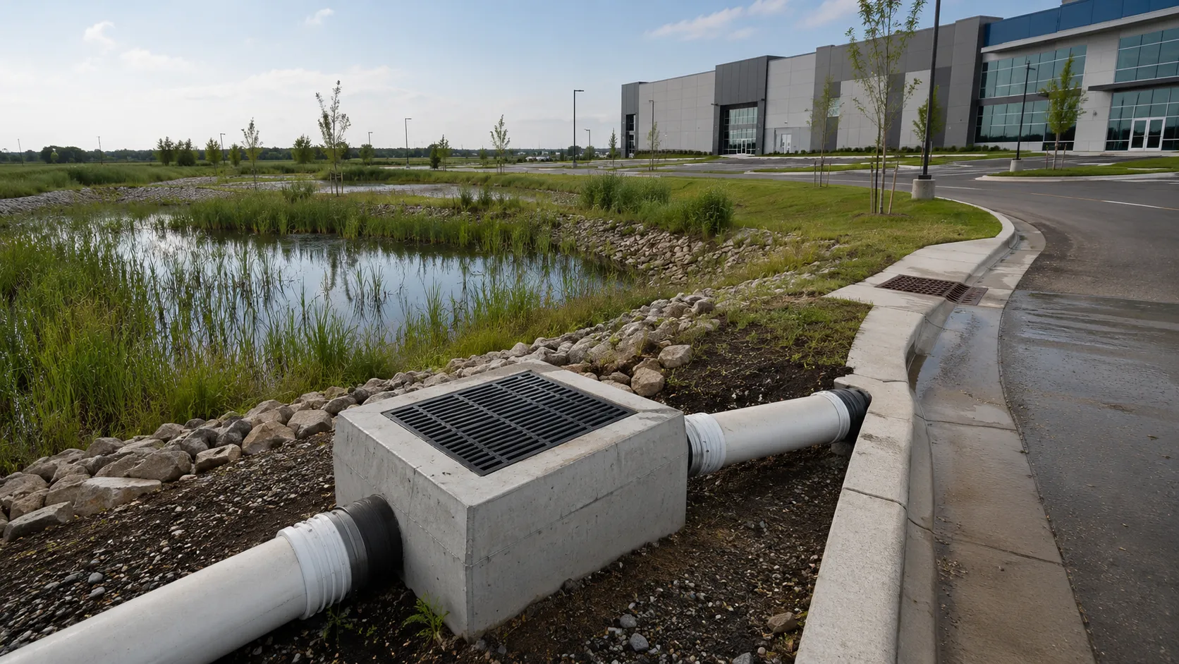 Stormwater Management and Drainage in Markham, Ontario, self-performed and completed by Harrowgate Group