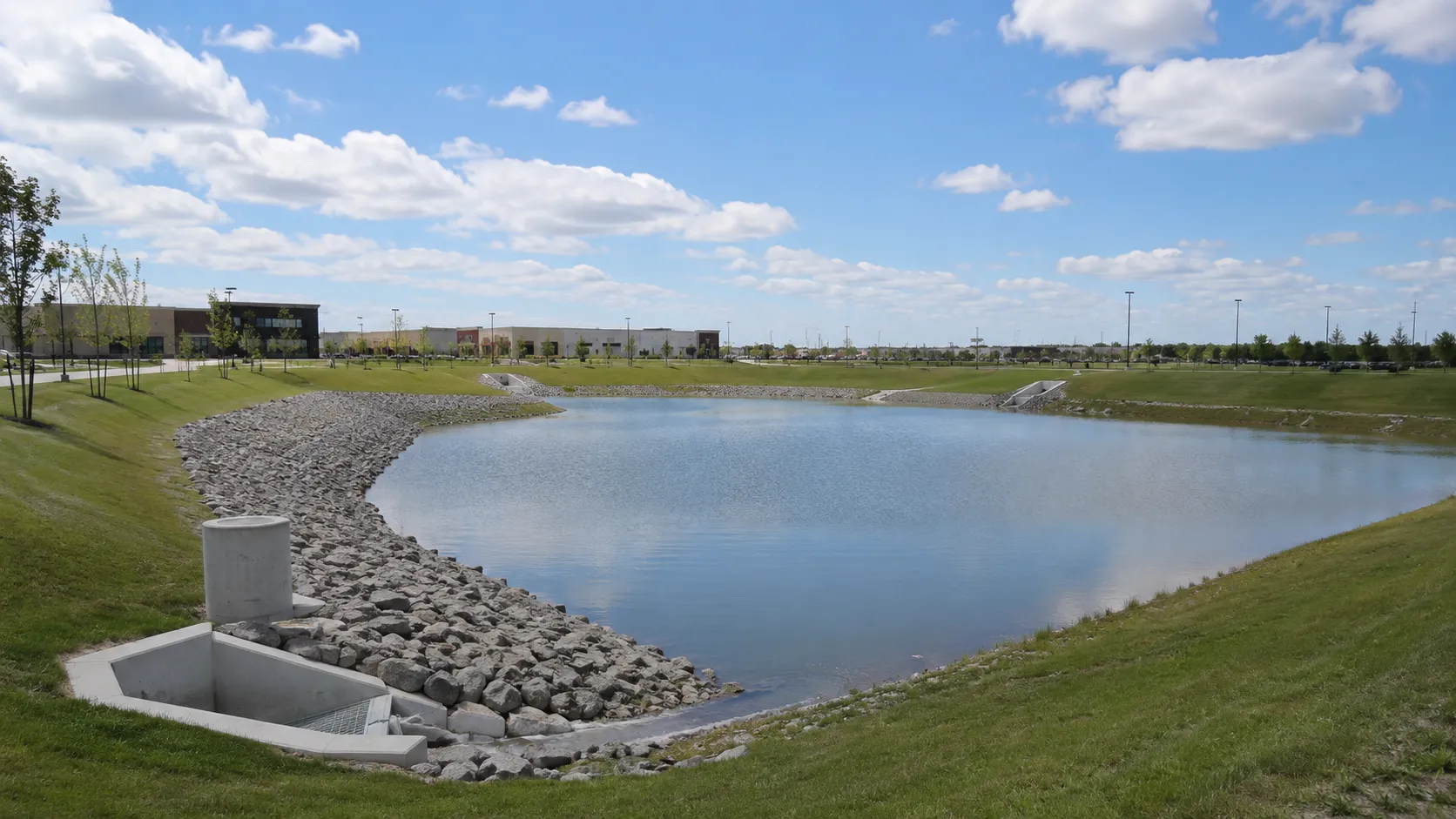 Stormwater Management Ponds in Aurora, Ontario, self-performed and completed by Harrowgate Group