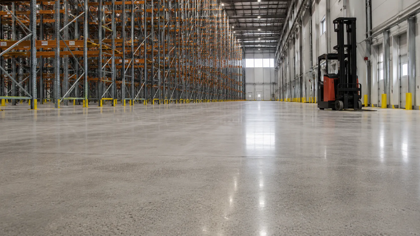 Superflat and Warehouse Floors in Markham, Ontario, self-performed and completed by Harrowgate Group