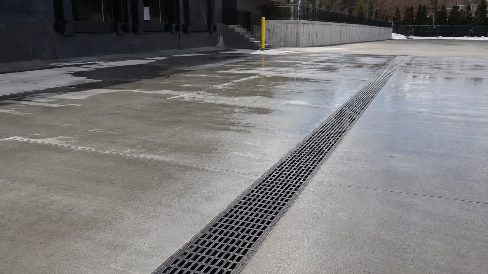 Trench Drain Installation in Hamilton, Ontario, self-performed and completed by Harrowgate Group