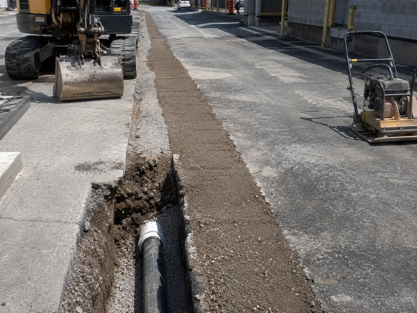 Completed Trenching installation in Vaughan by Harrowgate Group