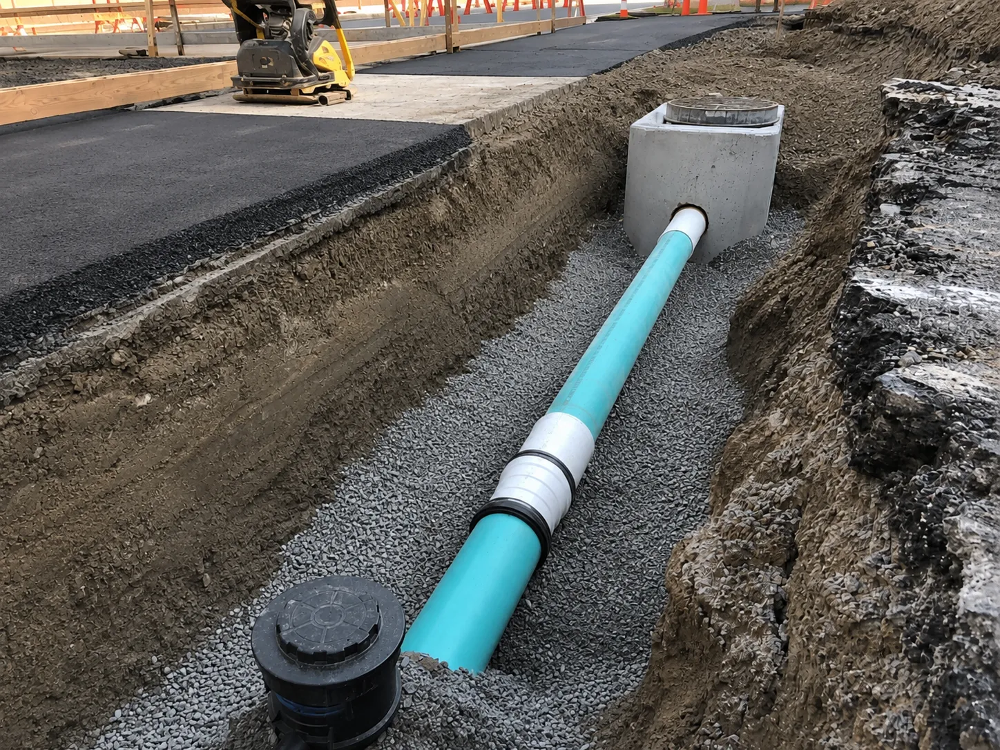 Trenching in Vaughan being built and completed on site by Harrowgate Group