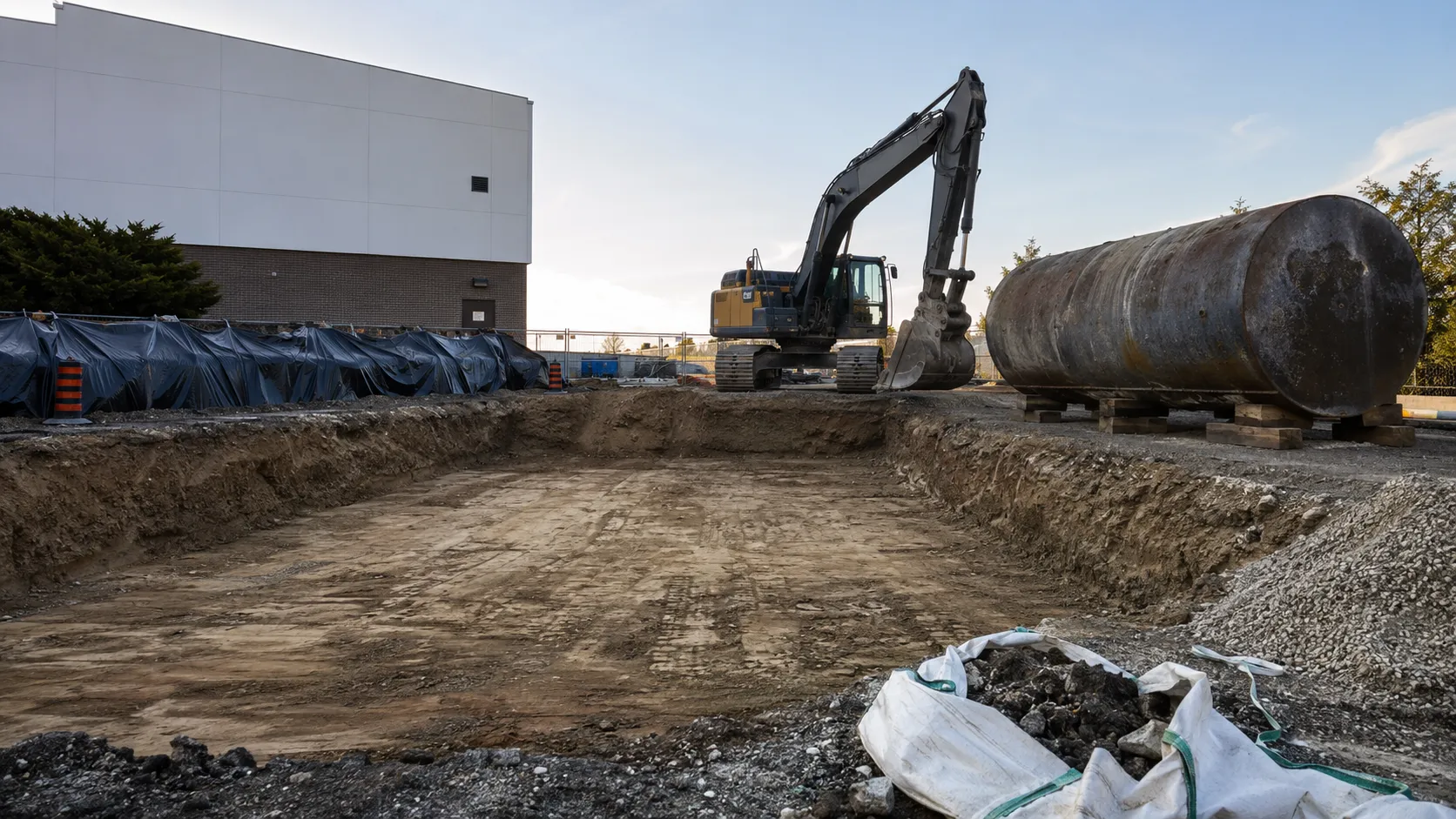 Underground Tank Removal in Markham, Ontario, self-performed and completed by Harrowgate Group