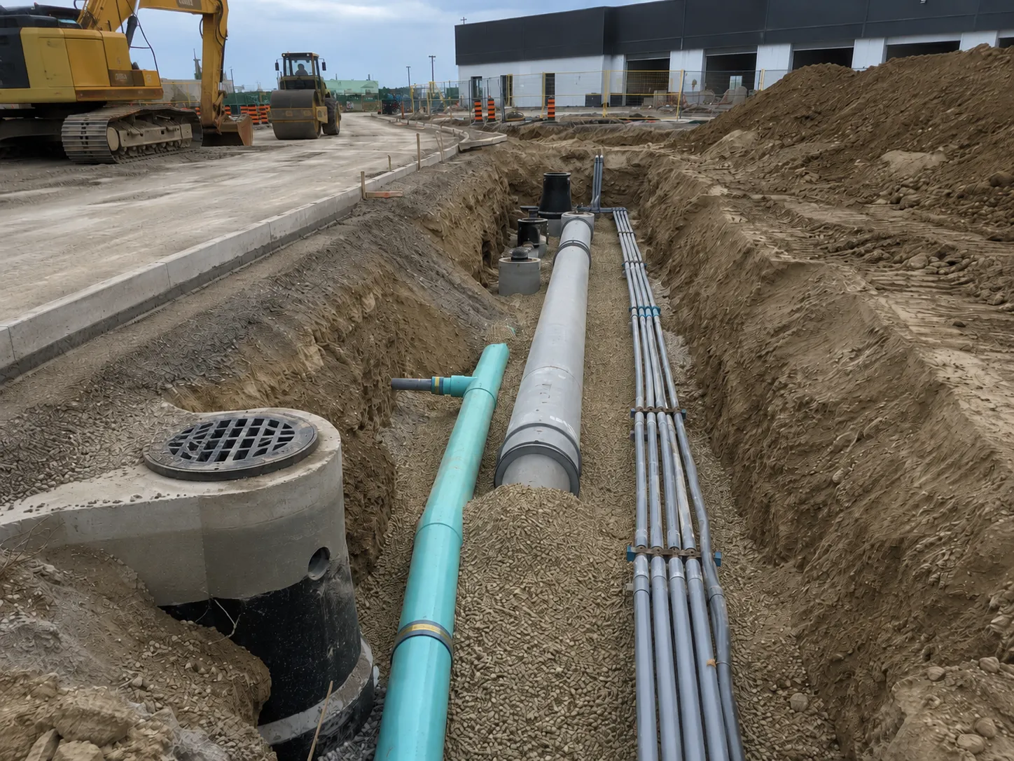 Completed Underground Utilities installation in Brampton by Harrowgate Group