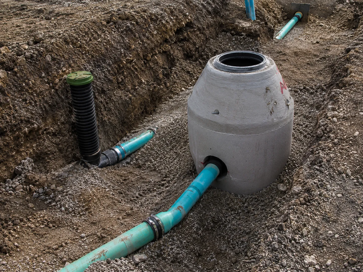 Underground Utilities in Brampton being built and completed on site by Harrowgate Group