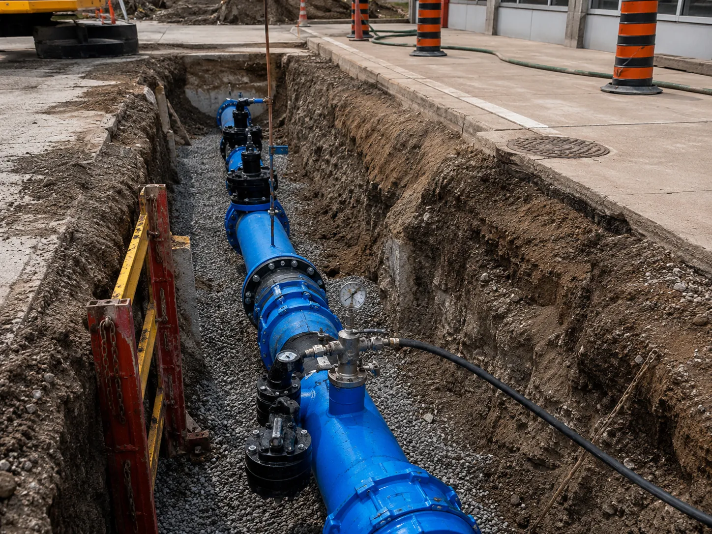 Completed Watermain Replacement installation in Toronto by Harrowgate Group